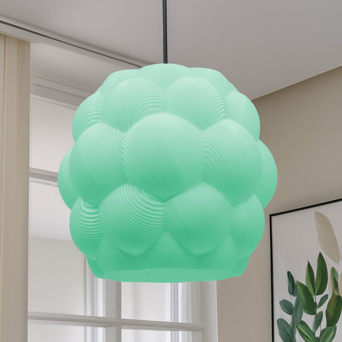 Moderner Lampenschirm  skulpturales Design, Wolkenform, 3D-gedruckt, ideal für Wohnzimmer, Schlafzimmer oder kreative Innenräume