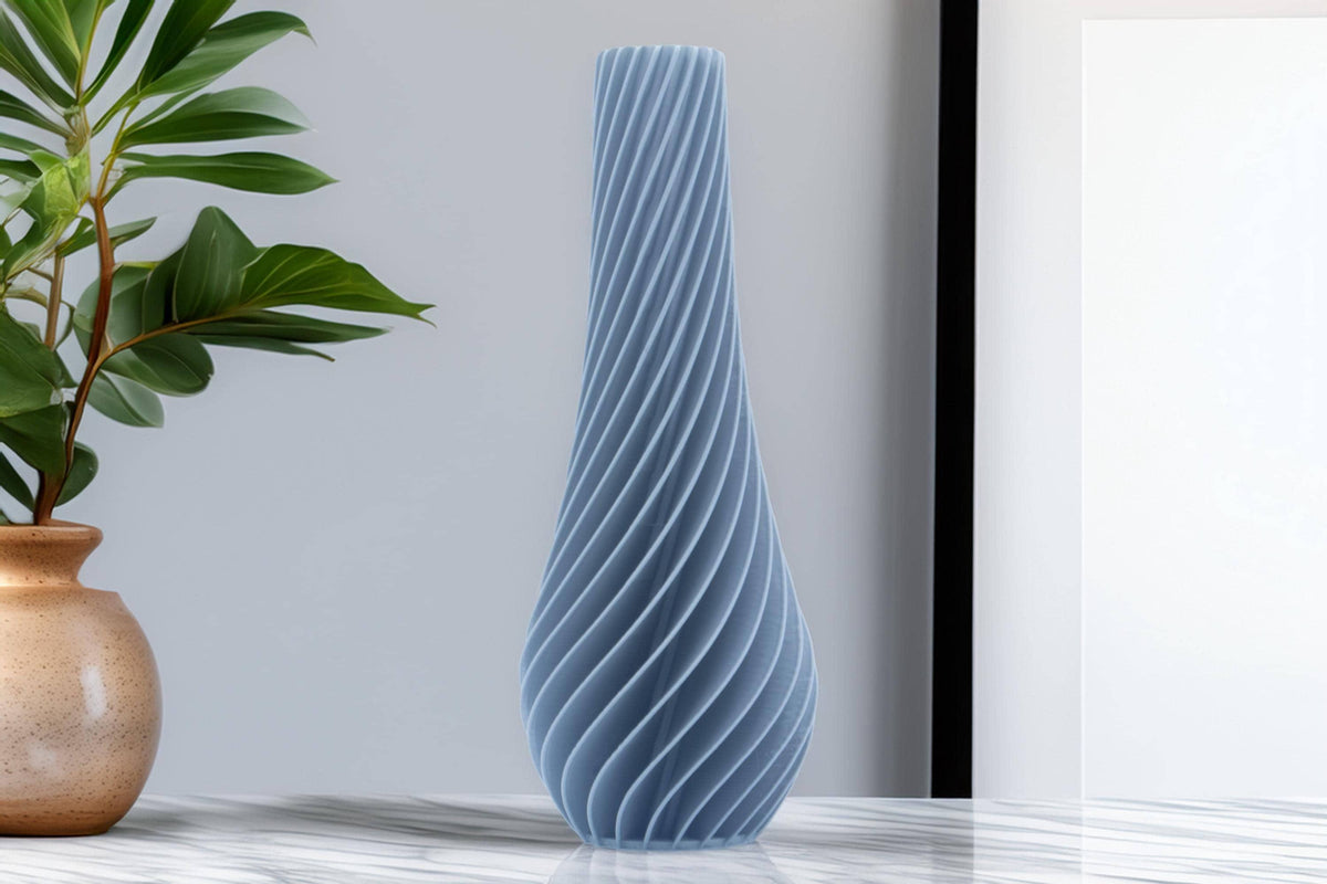 Moderne Vase, Wellen-Design, dekorative Blumenvase, minimalistische Skulptur, Geschenkidee, skandinavischer Wohnstil, elegante Deko