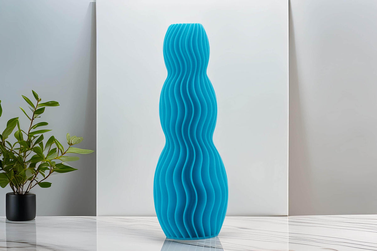 Moderne Vase, Wellen-Design, dekorative Blumenvase, minimalistische Skulptur, Geschenkidee, skandinavischer Wohnstil, elegante Deko