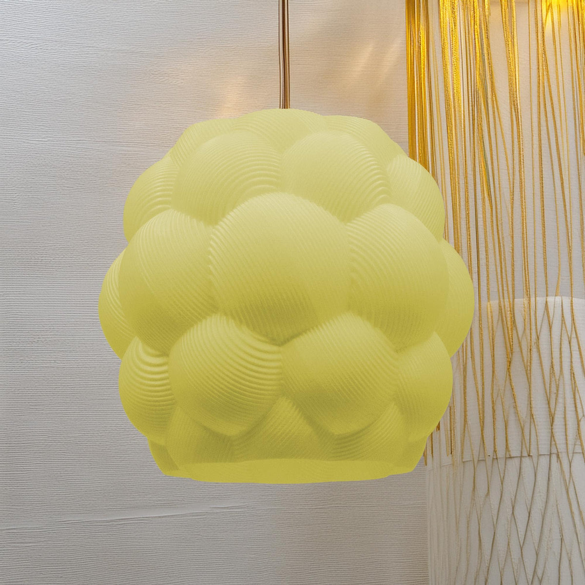 Moderner Lampenschirm  skulpturales Design, Wolkenform, 3D-gedruckt, ideal für Wohnzimmer, Schlafzimmer oder kreative Innenräume