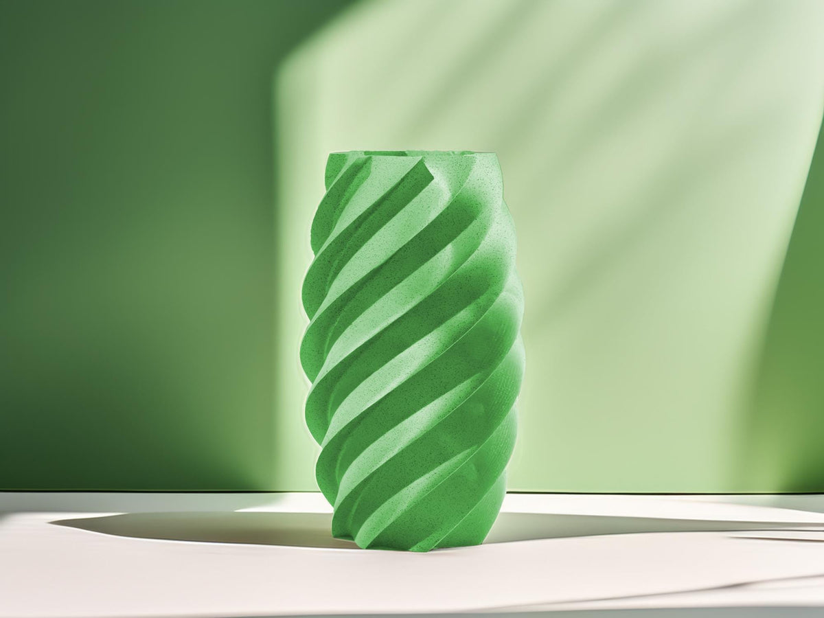 Moderne Spiralvase, Skulpturales Design, dynamische Form, minimalistische Dekoration, stilvolle Blumenvase für modernes Wohnen