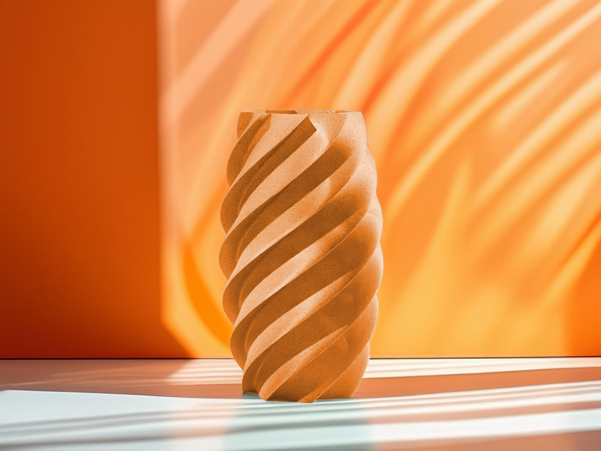 Moderne Spiralvase, Skulpturales Design, dynamische Form, minimalistische Dekoration, stilvolle Blumenvase für modernes Wohnen
